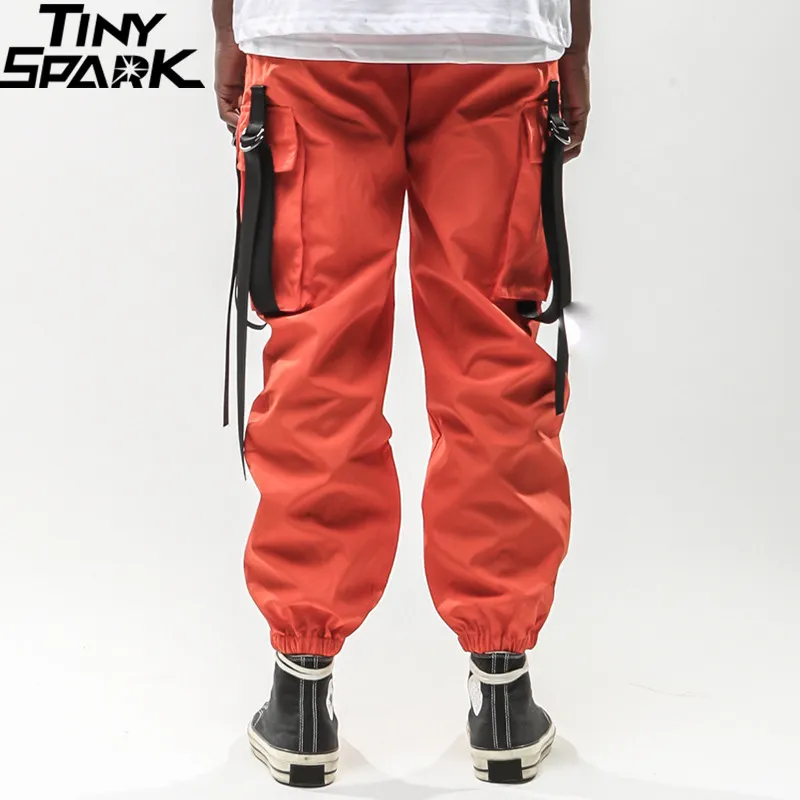 Harajuku Mens Hip Cargo Pants With Pockets And Swag Ribbon 2020 Streetwear  Track Bershka Cargo Trousers Hipster LJ201104 From Jiao02, $35.28