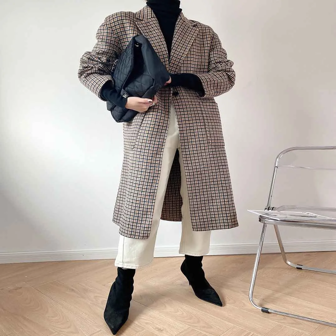 在庫品即発送 有名なスタイリストの女性のブレンドawファッション女性のコーテカジュアルストリートウェアロングジャケットの高品質ウールのオーバーコートサイズxs M 10 Offクーポン Cursosdigitales Lacosta Gob Ar