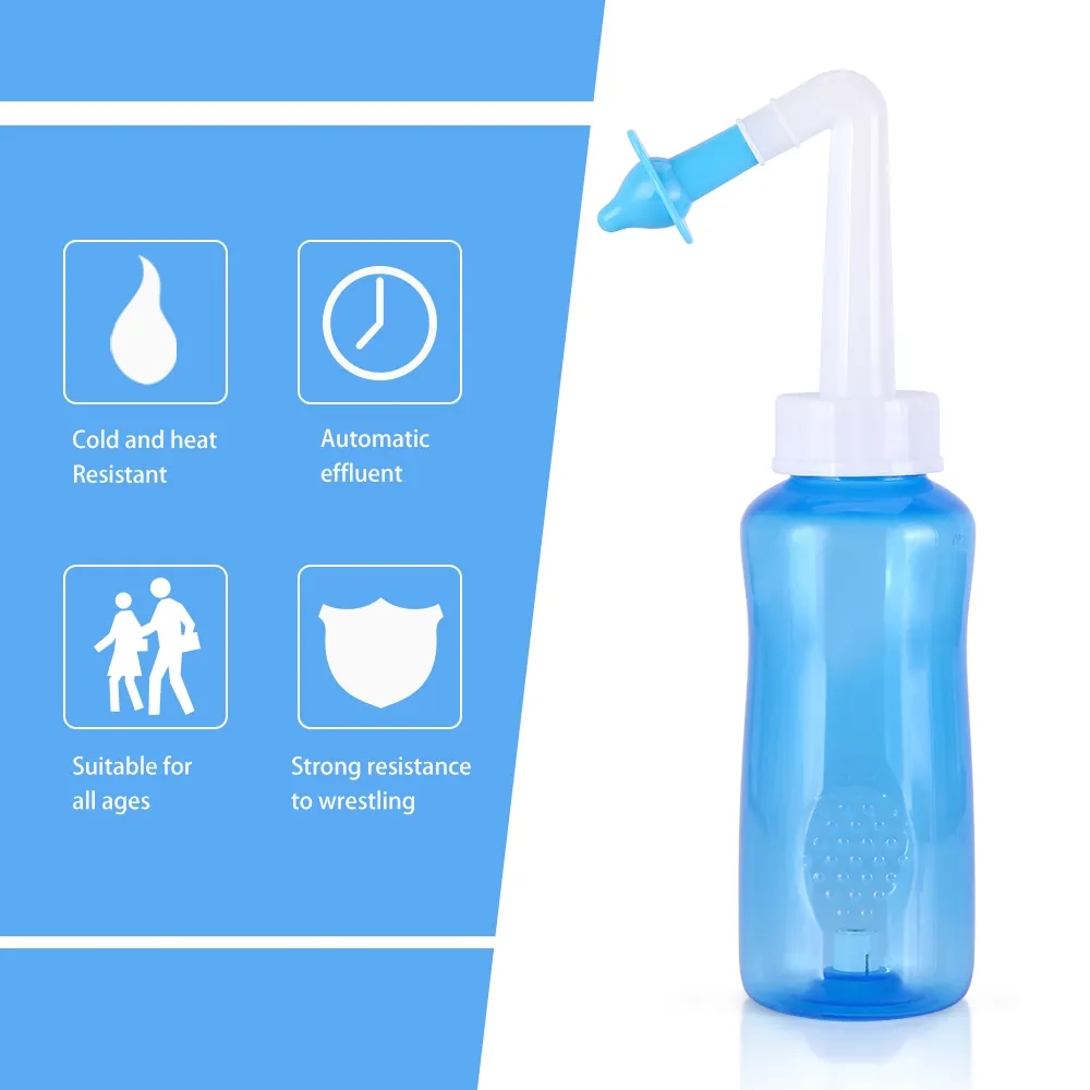 300ML Neti Pot Nasal Wash Cleaner Nose Protector Moistens Nasal Irrigator Nozzle Cleaning Avoid Allergy Rhinitis Sinus Rinse