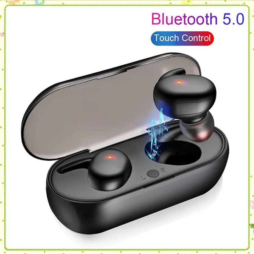 Y30 Bluetooth 5.0 Auricolari wireless Auricolari Sport Mini Cuffie con caricabatterie Scatola di ricarica Cuffie Powerbank per tutti i telefoni MQ30