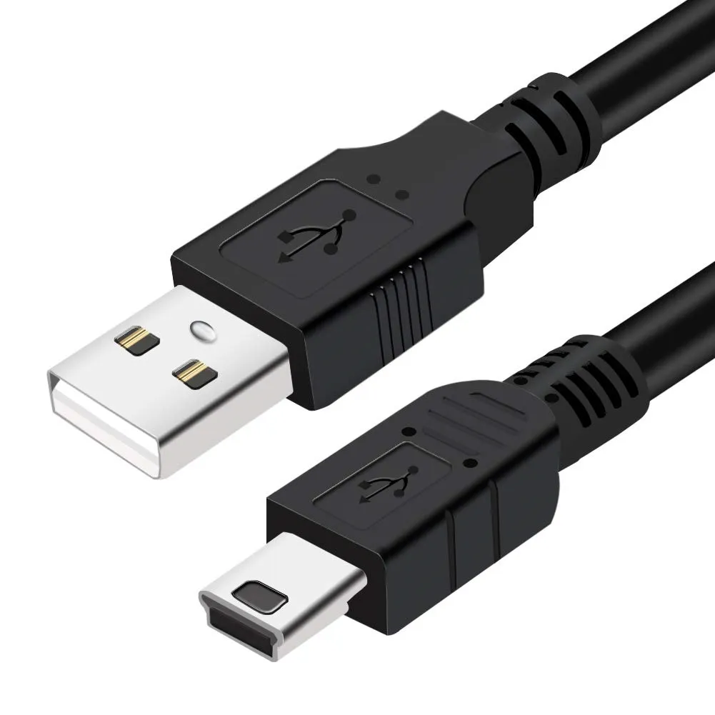 V3 USB Data Charging Cable 80cm Black Color Mini USB-oplader Kabels voor MP3 MP4 Digitale Camera GPS DVD Media Player