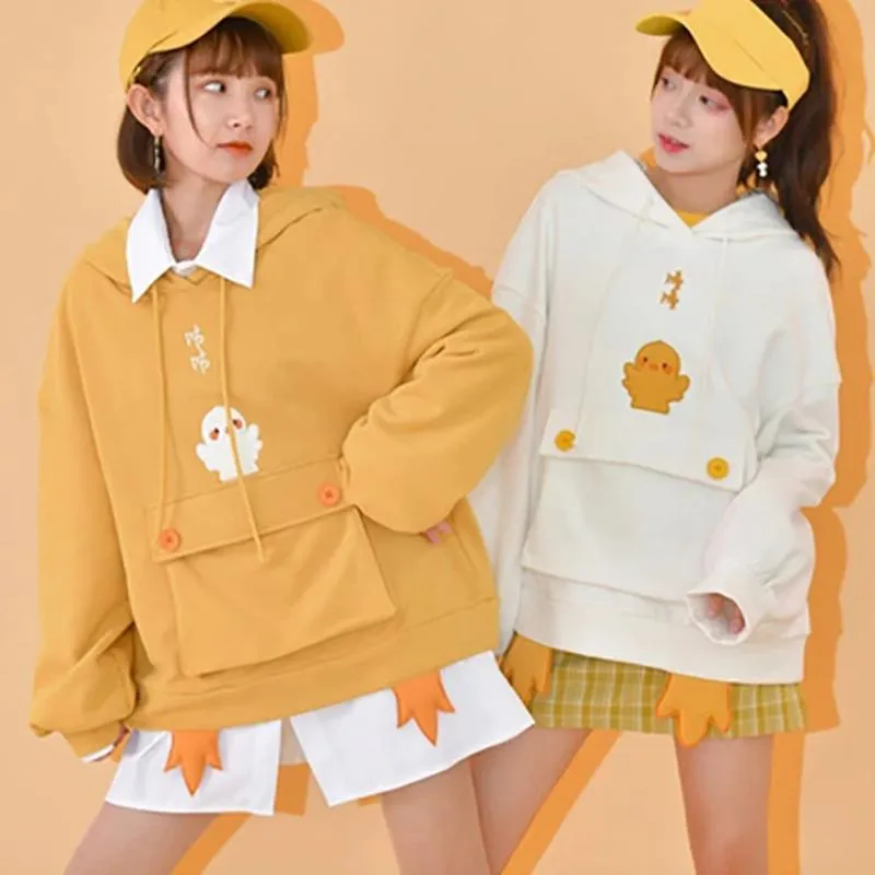 Kawaii engraçado hoodies mulheres inverno outono mulheres de