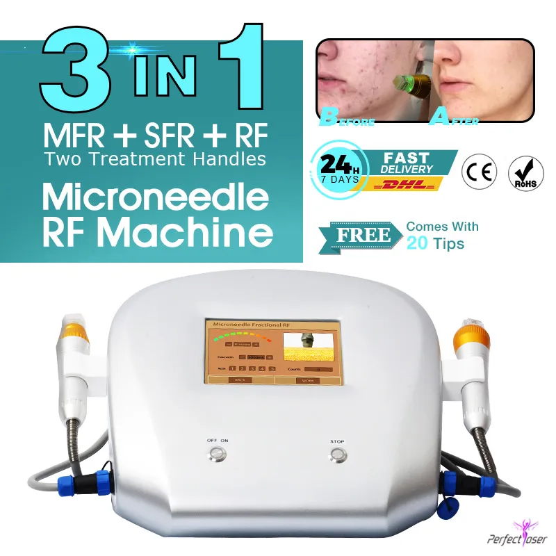 Fraktionell mikronedle RF Ansiktsenhet ThermoLift Wrinkle Remover Vivace Microneedle RadioFrequency Scarlet Needle Hud Dighting Machine