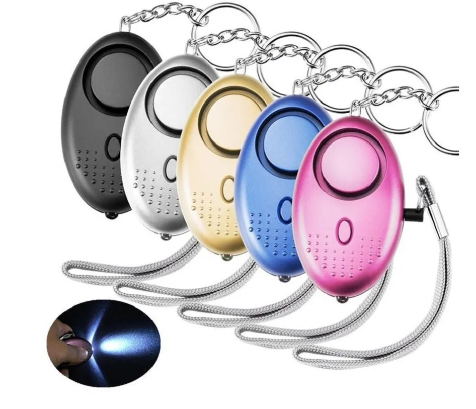 130db Egg Shape Self Defense Alarm Girl Women Security Protect Alert Personal Safety Scream Loud Keychain Alarm systems