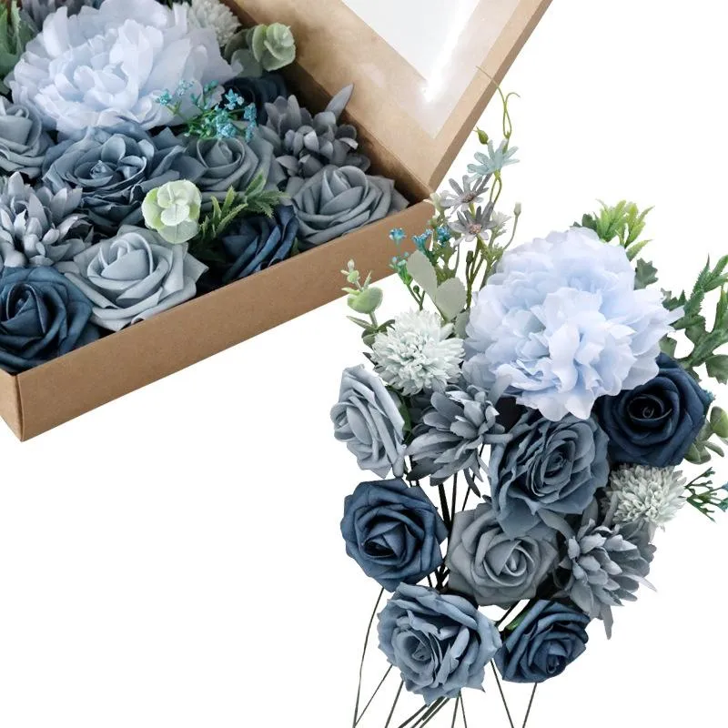 Artificial Flowers Box Set for DIY Wedding Bouquets Centerpieces Arrangements Party Baby Shower Home Decorations