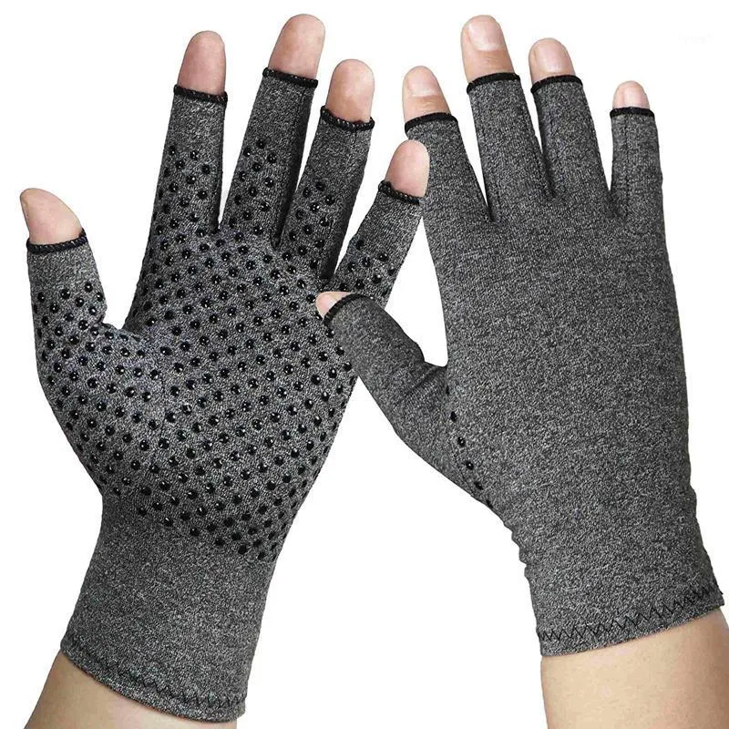 Fietsenhandschoenen Comfy Brace Artritis Hand Compression Handschoen, Vingerloze Ademend Wicking Weefsel Verlicht Rheumatoïde Pijntherapie Wistba