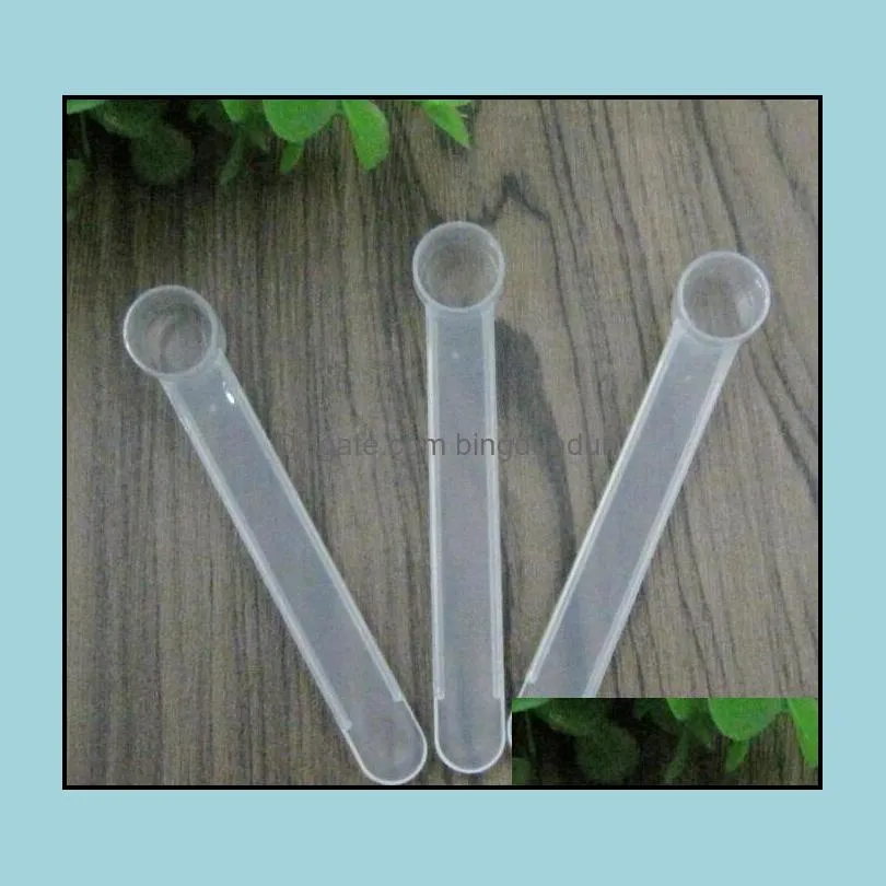 1 gram Plastic Measuring Scoop 2ML Small Spoon 1g Measure Spoons White Clear Milk Protein Powder Scoops