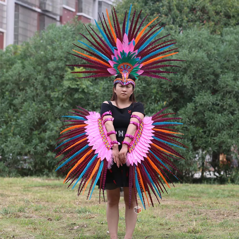 Personalizzato di alta qualità Lussuosa piuma naturale Ala d'angelo Grandi decorazioni per il braccio Spara accessori Samba Carnival