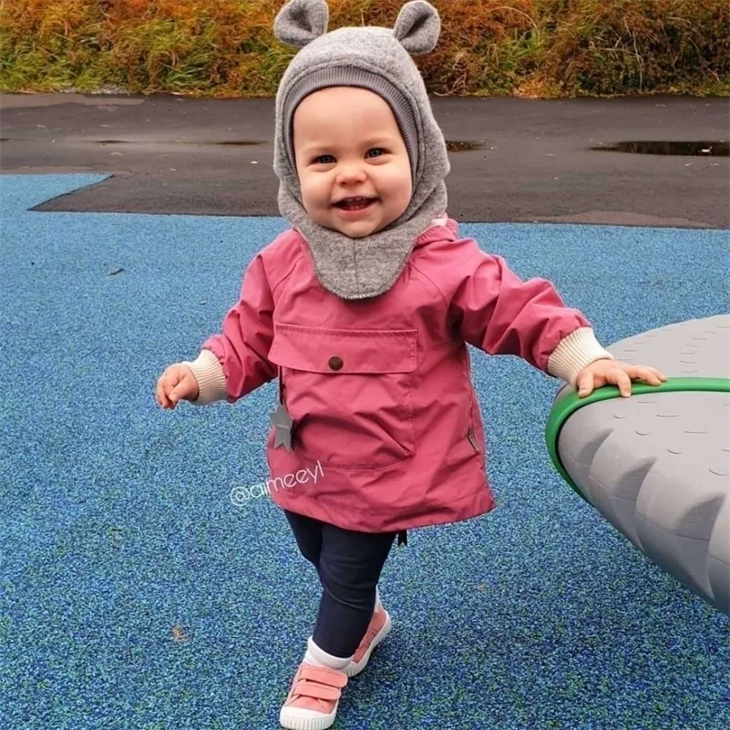 Jungen Windjacke Kinder Jacke Blau Mit Kapuze Oberbekleidung Frühling Teenager Kleidung Mantel Winddicht Wasserdichte Mädchen Jacke 2 4 8 10 Jahre LJ20117