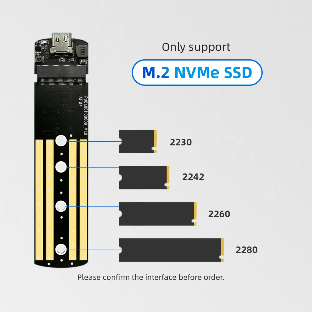 Корпус M2 SSD Корпус NVME M.2 к USB Type C 3.1 Адаптер SSD для m.2 NVME PCIE NGFF SSD Disk M Key hdd