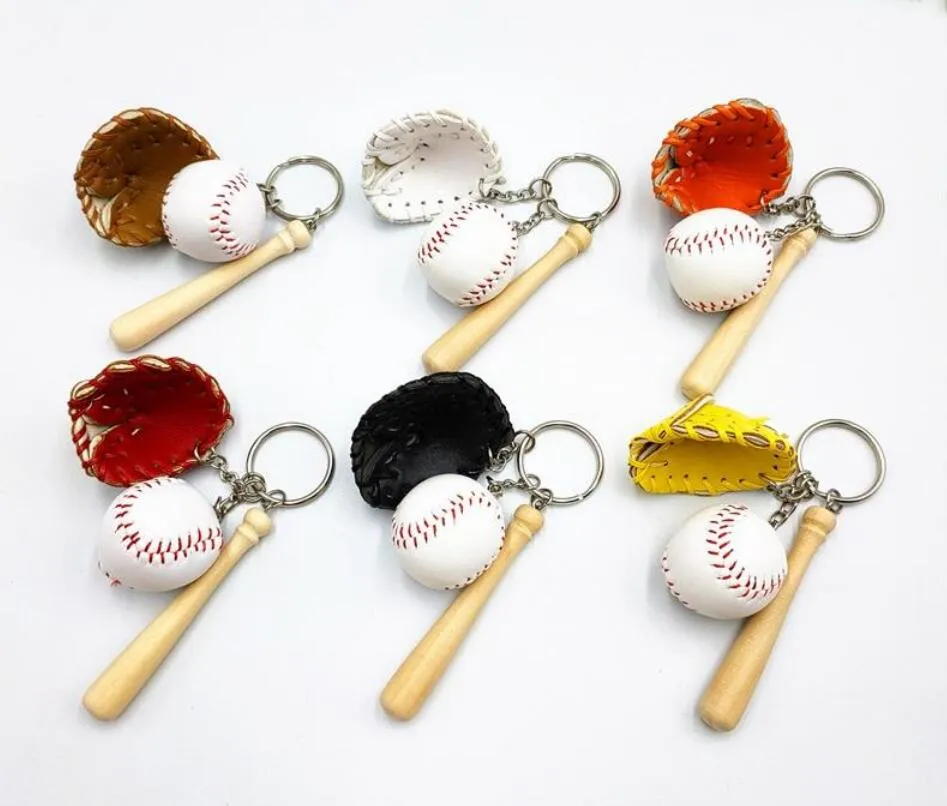 Chavão de beisebol de couro pu collectable Keychain Basebol Basebol Keyring Esportes Chaveiro Saco Pendura Fashion Jewelry Drop Ship