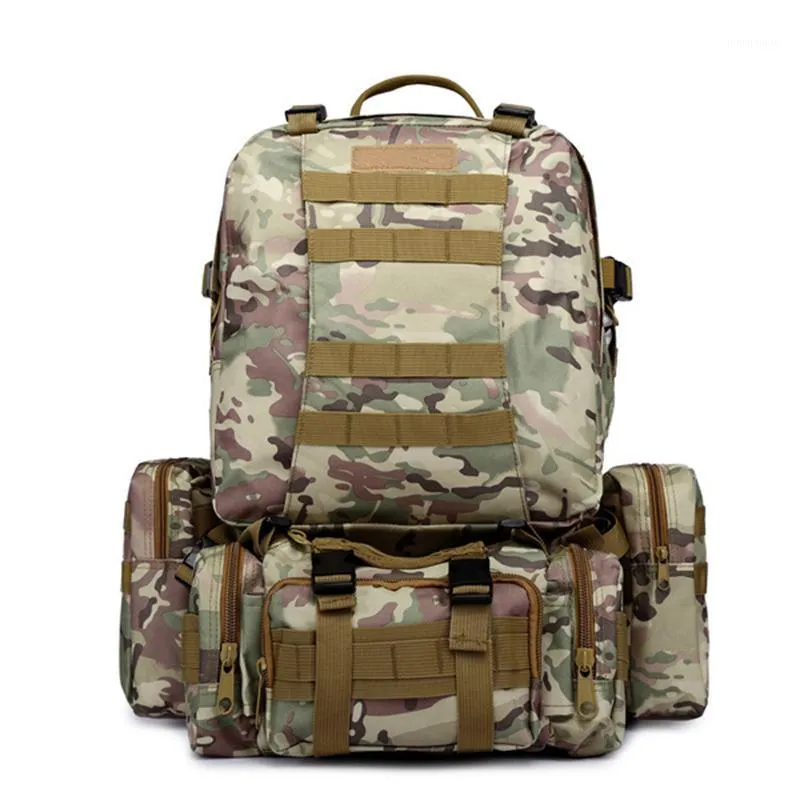Waterproof Tactical Backpack Largae Capacity Outdoor Hiking Climbing Backpack Bags Travel Trekking Backpacks 50L1
