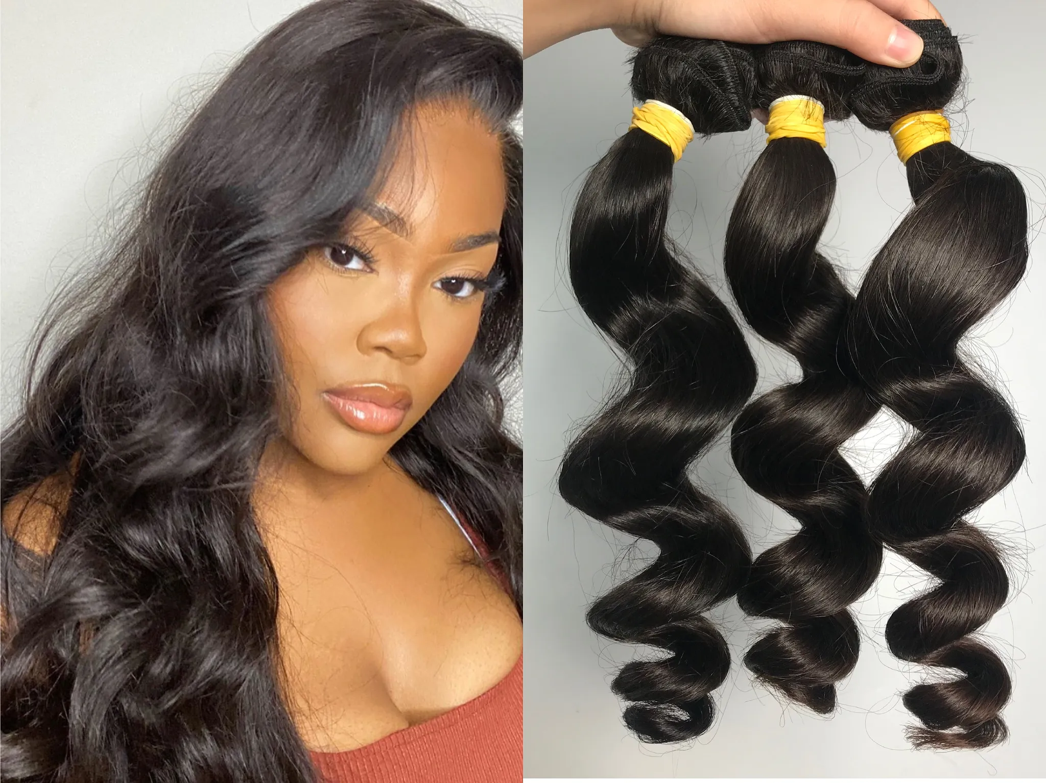Fashion style loose wave 100% natural Indian virgin human hair bundles 3 piece whosale price best quality