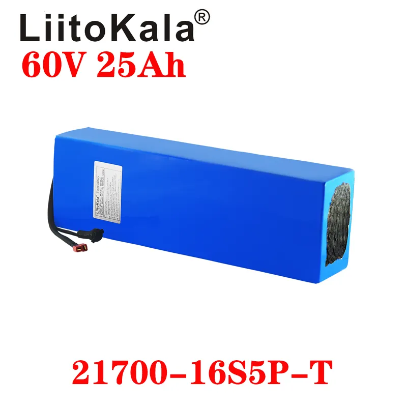 Litokala genuíno 21700 60V 25AH 30AH 35AH 40Ah Scooter elétrico Bateria de bicicleta elétrica com placa protetora