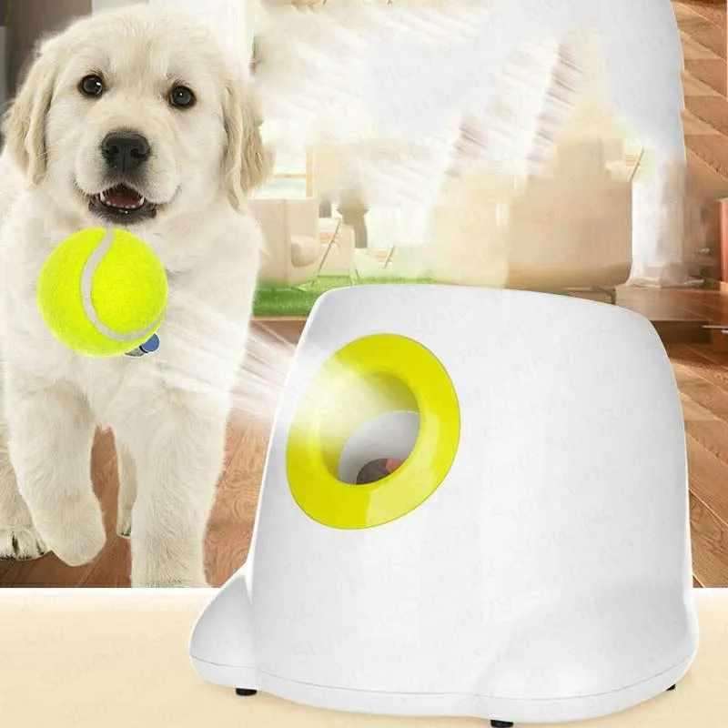 Cheapest Dog pet toys Tennis Launcher Automatic throwing machine pet Ball throw device 3/6/9m Section emission with 3 balls