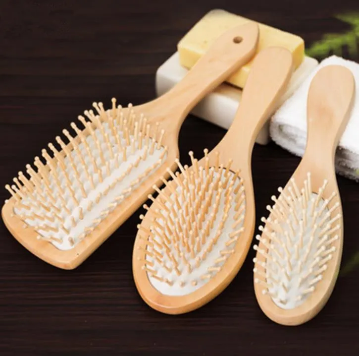 Parti Favor Ahşap Tarak Profesyonel Sağlıklı Paddle Yastık Saç Dökülmesi Mas Fırçası Hairbrush Scalp-Saç Bakımı Sağlıklı-Bambu Combs SN4440