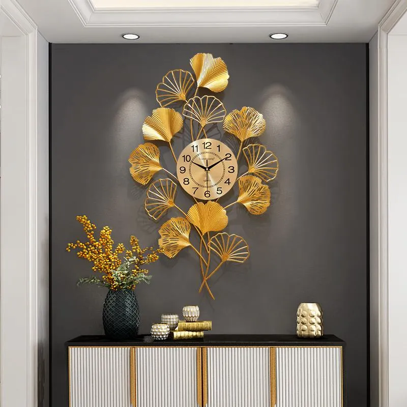 Grande relógio de parede de luxo Arte criativa Silent Chinese Design Quartz Sala de estar Relógio de parede Relacionamento de pared decoração home db60wc