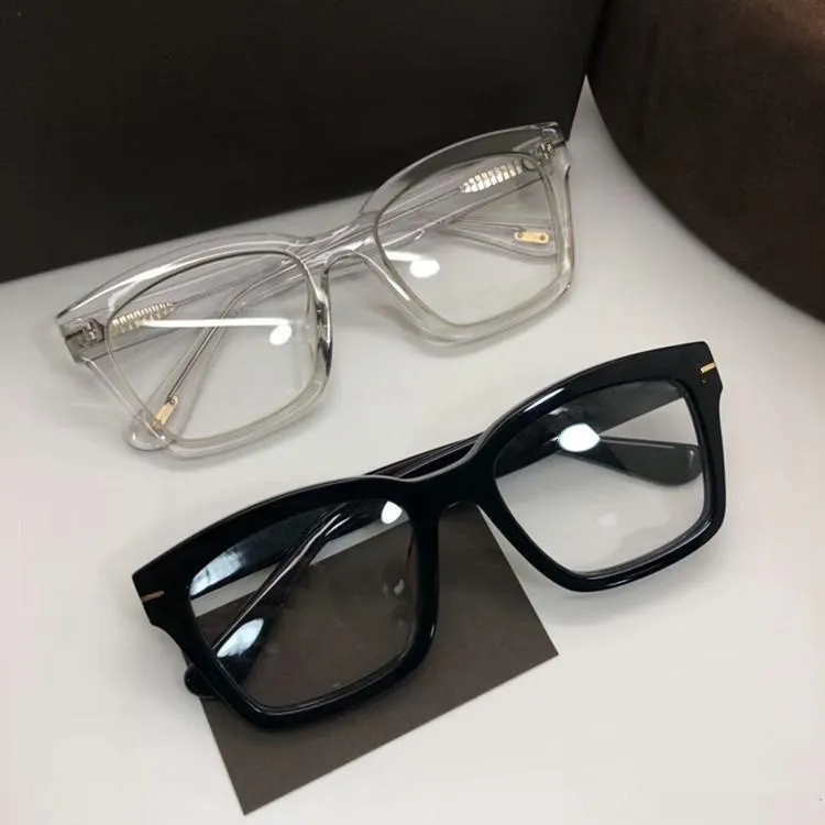 NEW high-quality Square Pure-plank big-rim glasses frame with clear lens 50-20-145 unisex for prescription full-set case OEM