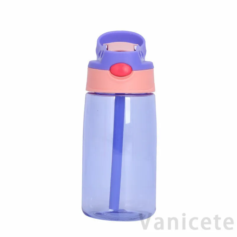 Crianças Garrafa de Água Plástica Bebê Bebê Sippy Copo com Água de Palha Alimentando Cup do Learner Creative Thormos Thermos Prova Frascos T1i3398