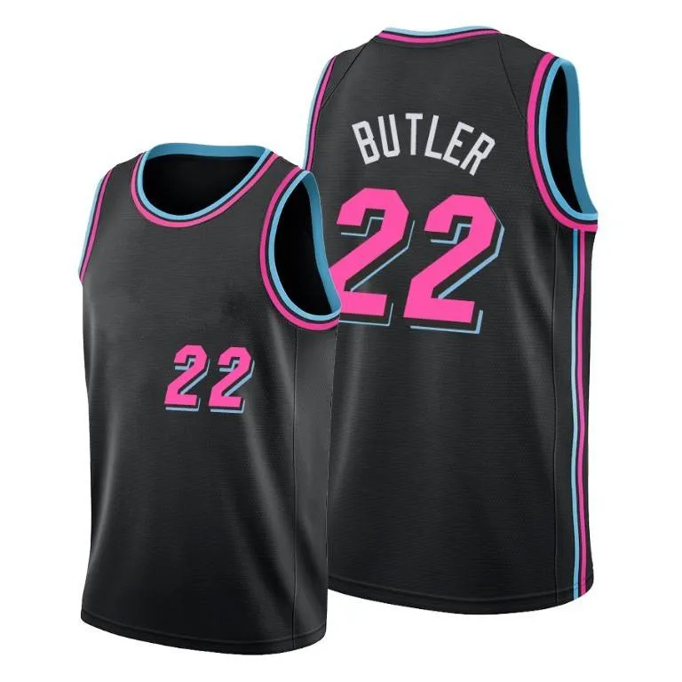 Transpirable y Resistente al Desgaste Camiseta de Basket para Fan Checkless Camiseta de Baloncesto para Hombre Miami #3 Dwyane Wade #22 Butler #14 Tyler Herro Bordado 