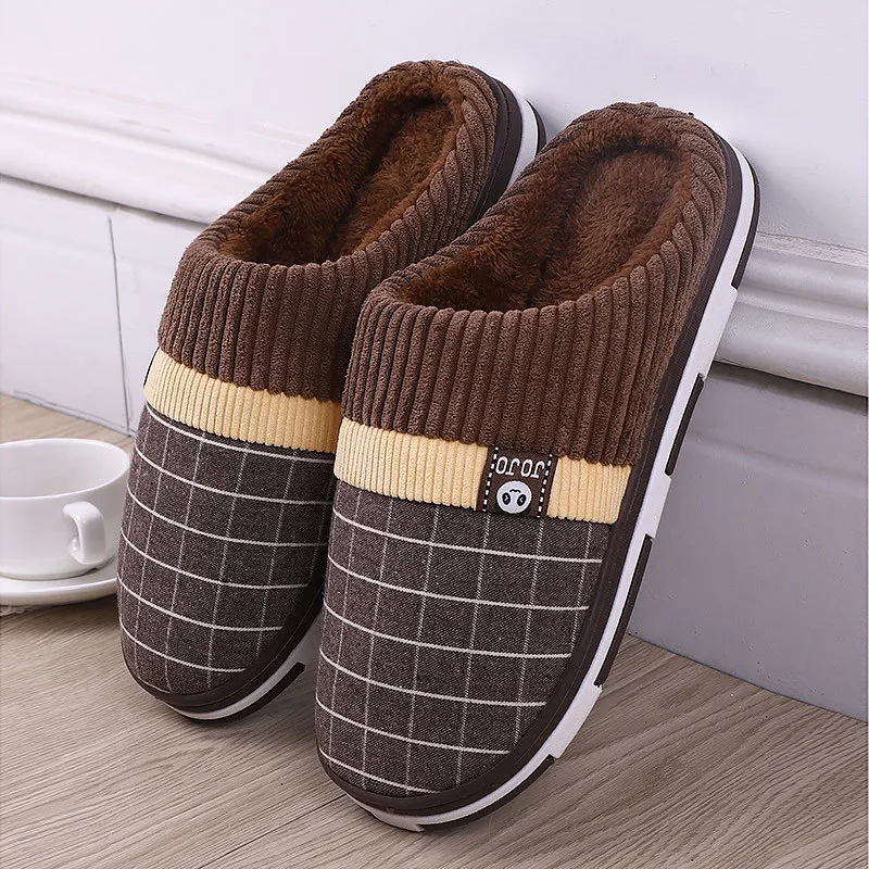 Pantofole da uomo in morbido peluche caldo su flop pantofole da uomo pantofole infradito per uomo pantofole da uomo pantofole da casa da uomo taglia 9-10 (Z1014_1-A, 6), Z1014 1A, 39 1/3