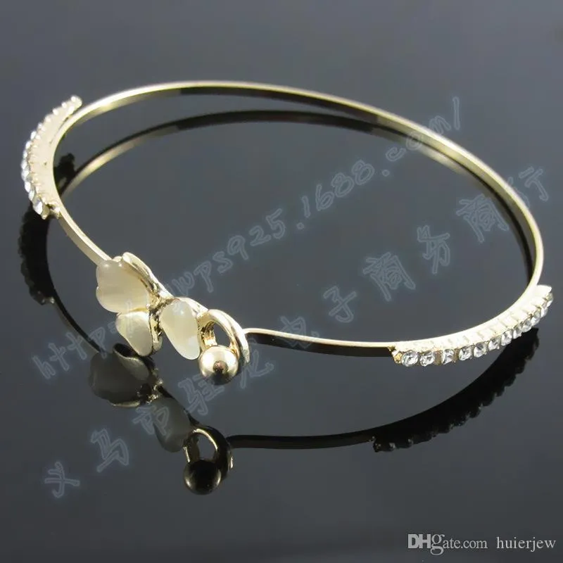 Charm pulseiras para mulheres vestido jóias presente de presente de cristal de ouro charme pulseira pulseira