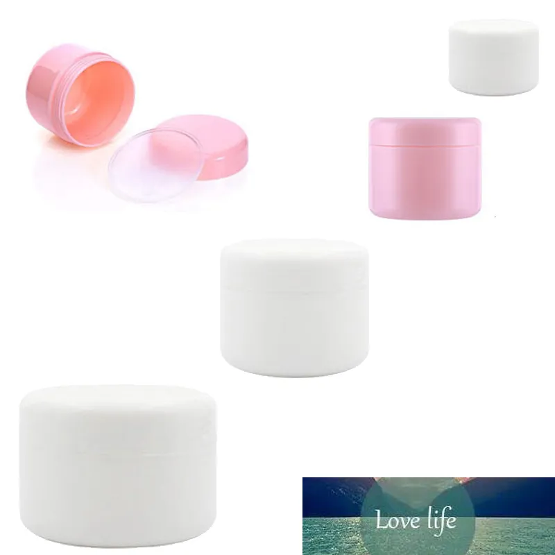 30 stks 10 g / 20g / 30 g / 50g reizen gezicht crème lotion cosmetische container navulbare sample flessen lege make-up jar pot