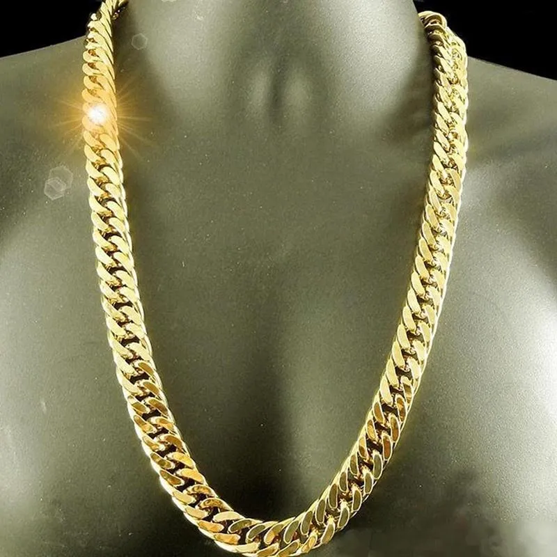Earrings Necklace Nice Thick Gold Chain Set Yellow Filled Sturdy