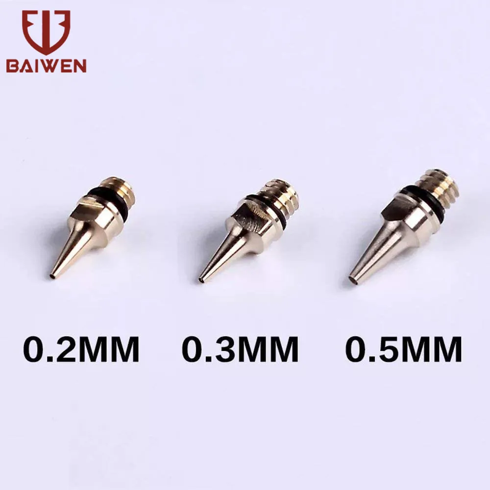 For Airbrushes Spray Gun Airbrush Nozzle Needle Replacement Parts  0.2/0.3/0.5mm