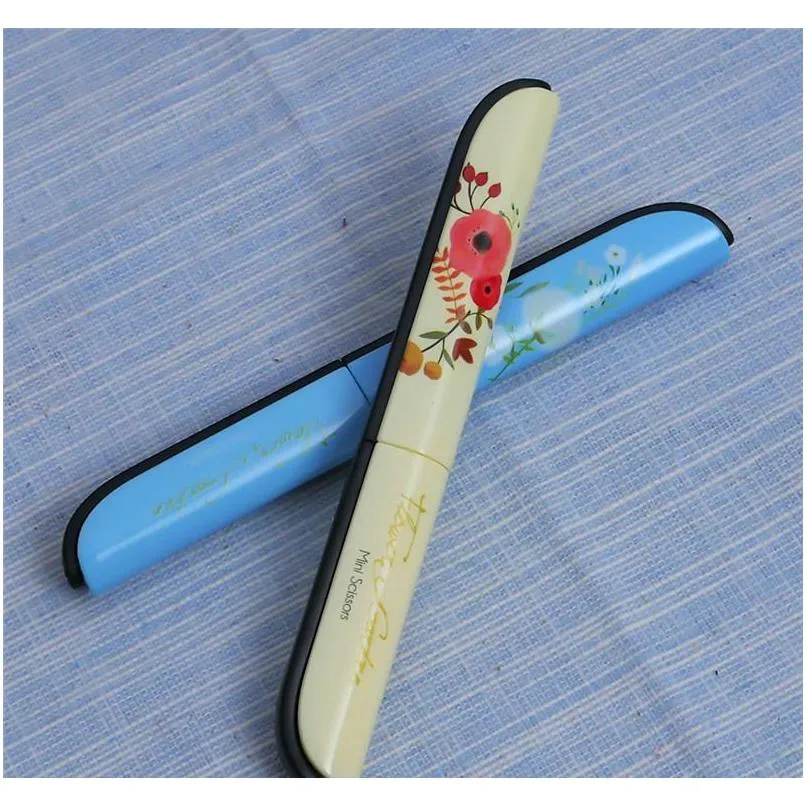 student children safety portable folding type scrapbooking scissors office cutting supplies chinese style flower for kids gift 