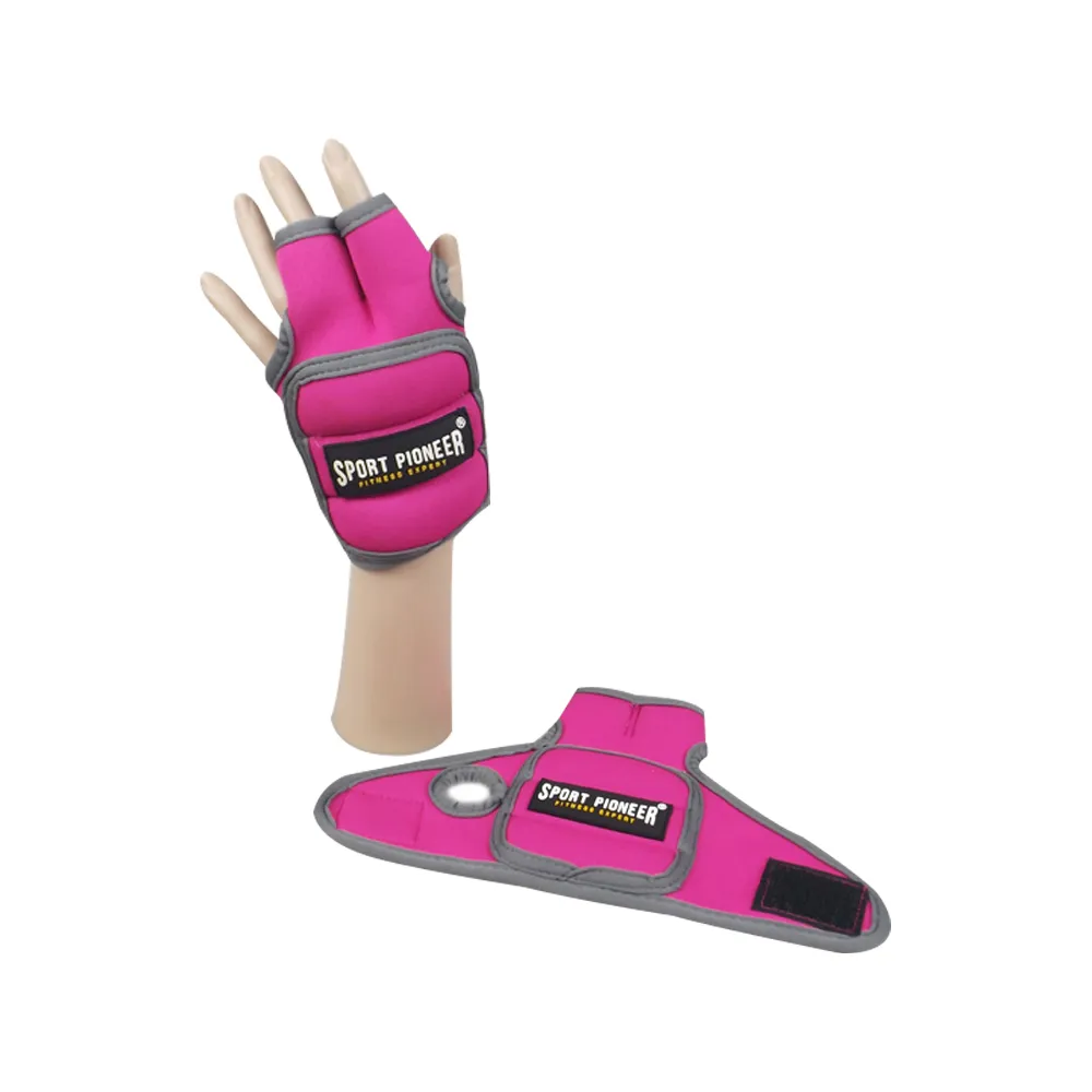 1 Pfund rosa Gewicht Handschuhe Fitness Bodybuilding Trainingshandschuhe für Frau Q0108