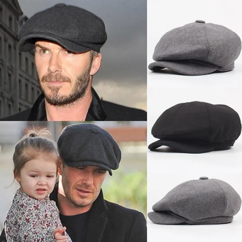 Nuovo marchio di lana di alta qualità BERET Cappello da uomo Cappello da padre strillone in autunno e inverno.