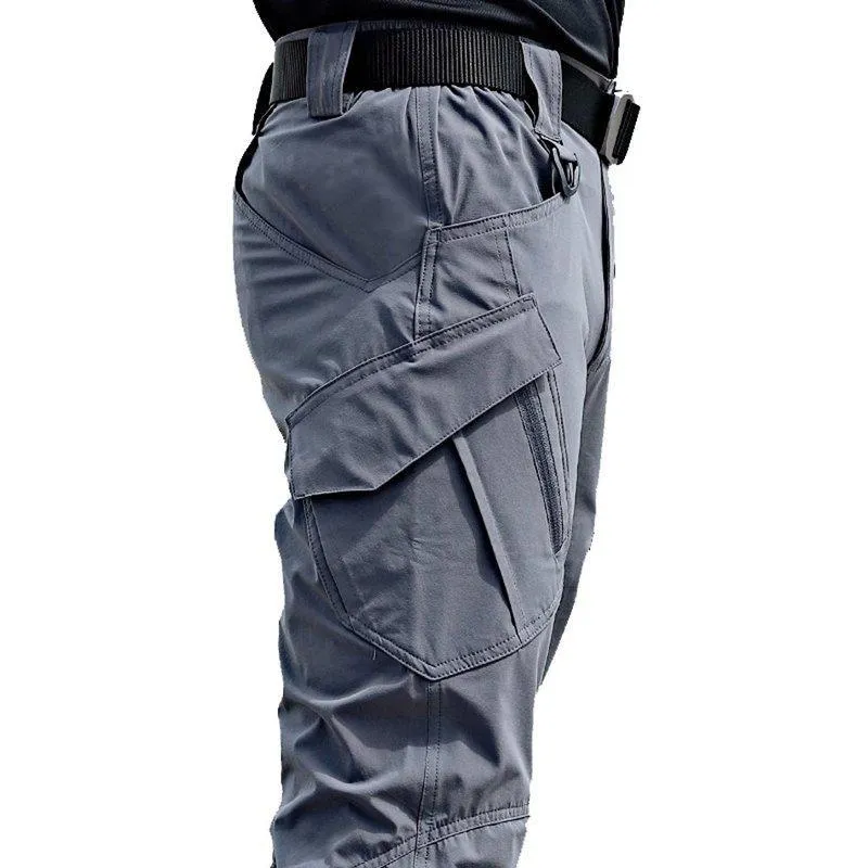 新しいメンズ戦術パンツ複数のポケットの弾力性の都市通勤者Tacitcalズボン男性スリム脂肪貨物パンツ5xl