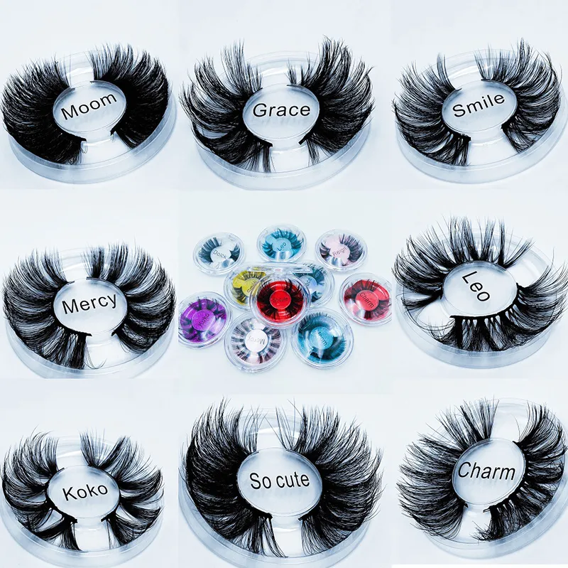 Grosso longo 25mm Mink Cílios Falsos Extensões Macio Falso Eyelashes Eye Maquiagem Acessório 10 Modelos Disponíveis