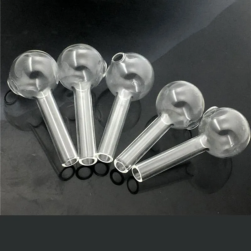 70mm Clear Pyrex Oil Burner Pipe Tjock Glass Tube 30mm OD Ball For Water Smoking Glass Pipe Bongs Oil Rig Hookah Bubbler Tool