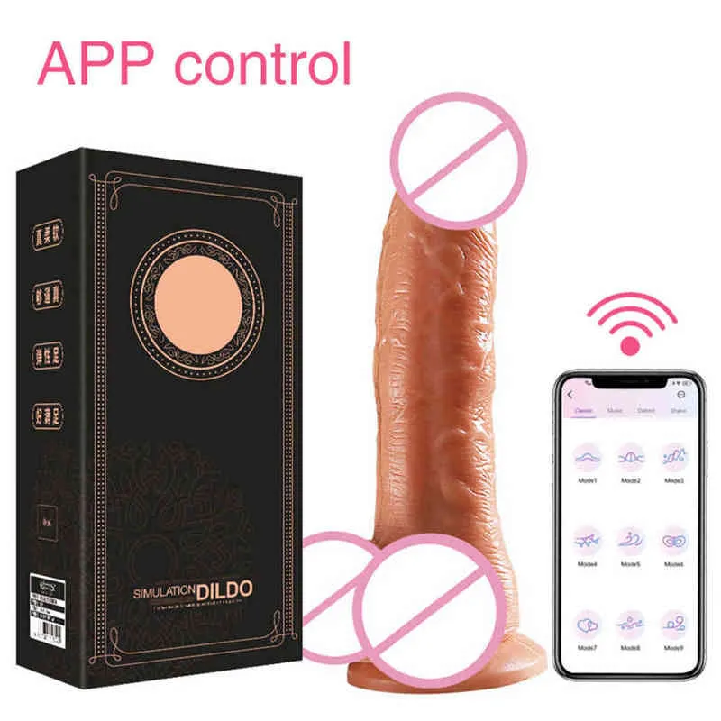 NXY Dildos Automatisk teleskopisk uppvärmning Dildo Vibrator G Spot Massage Swing Stora realistiska penis Sexleksaker för kvinnor Produkter 0121