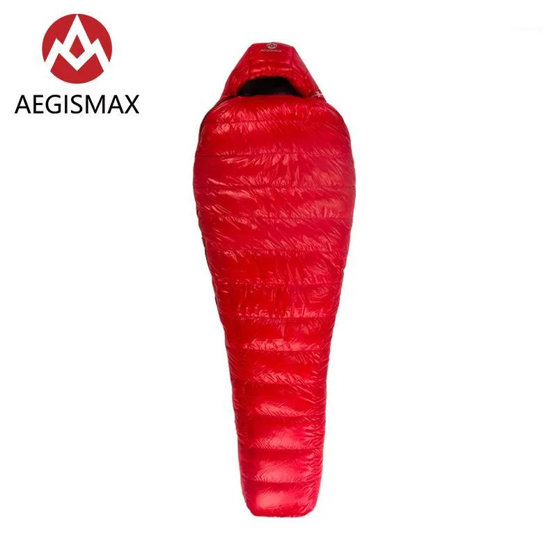 Aegismax C700 야외 두껍게 따뜻한 미라 650FP 흰색 오리 다운 겨울 침낭 1