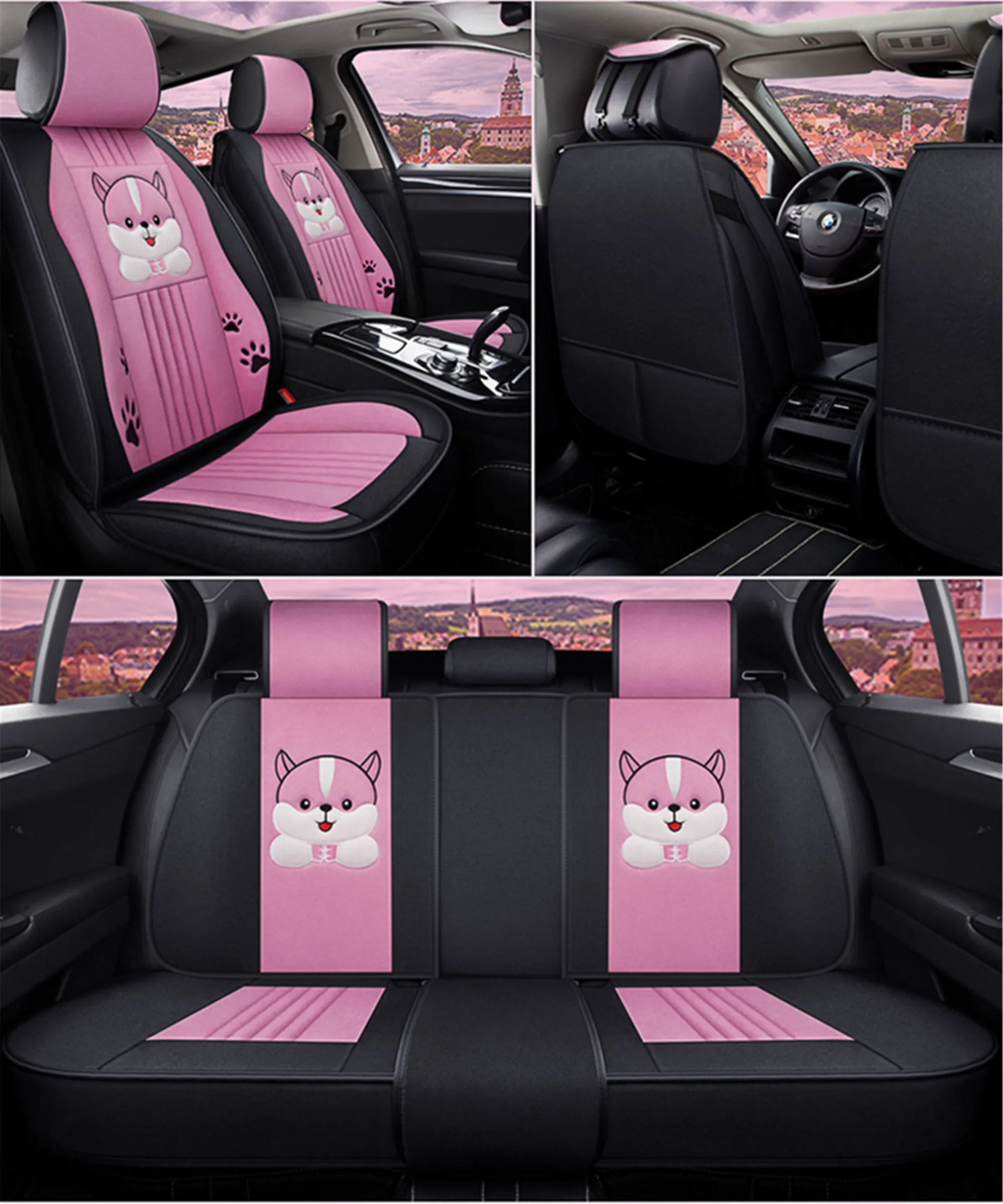 商品サービス 車の座席の革保護カバー 前後4つの部分セット 通気性のある布 ほとんどの車のsuvと互換性があります 送料込み Trilogyfpa Jpkabigting Com