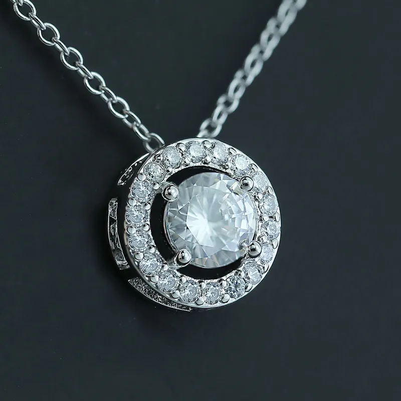Mode cubique zircone diamant collier cristal anneau pendentif femmes colliers fête mariage mode bijoux volonté et cadeau de sable