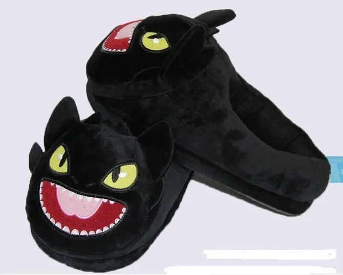 Halloween Krokmou Train Dragon Pantoufles En Coton Peluche Maison