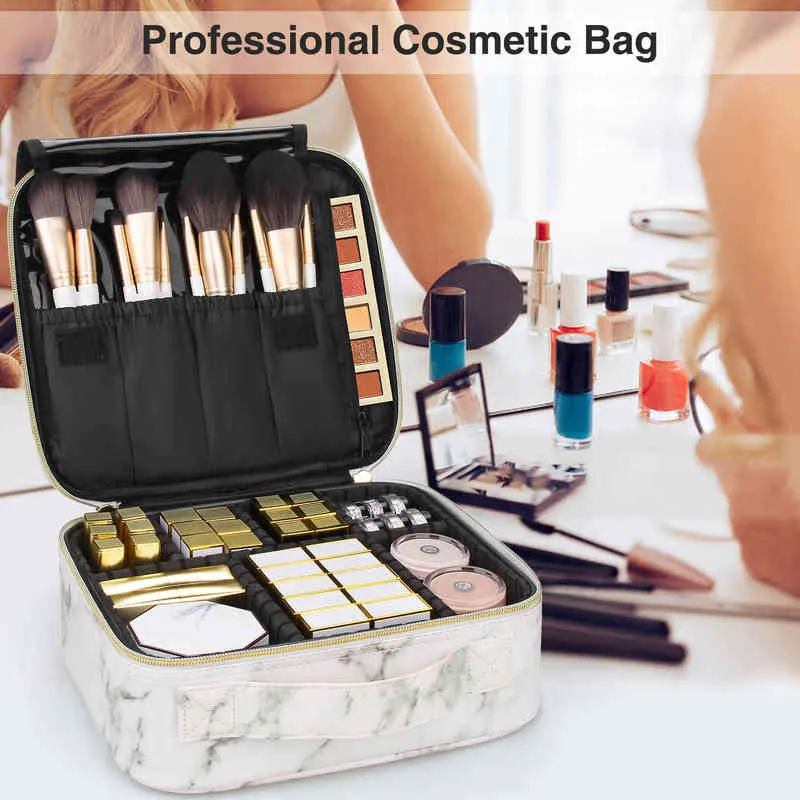 Nxy Borse per cosmetici Donna Trucco da viaggio Professionale Estetista Custodia per unghie Strumento per valigia Scatola di immagazzinaggio per pennelli Organizzatore 220302