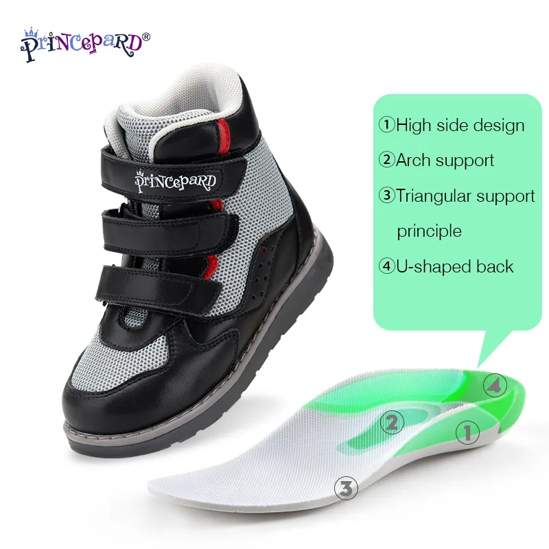 PRINCE PARD Scarpe ortopediche per bambini Scarpe sportive per bambini alla caviglia alta con supporto per l arco plantare Scarpe da ginnastica