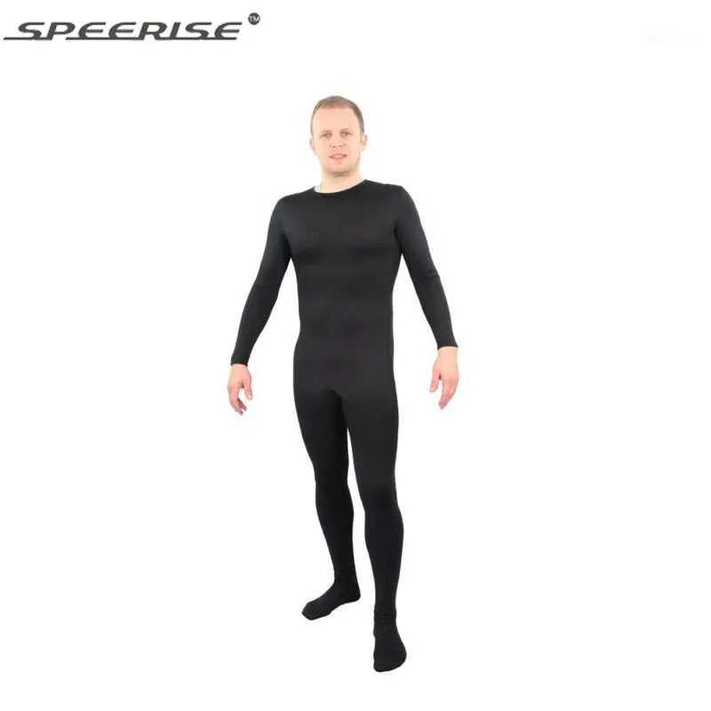 Hot Kombinezon Leotard Costume Stretty Full Body Footed Screen Suit Mens Unitard Lycra Spandex Body Zentai Catsuit Hoodless1