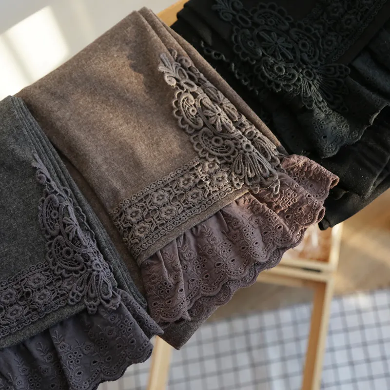 Patchwork lace discount leggings