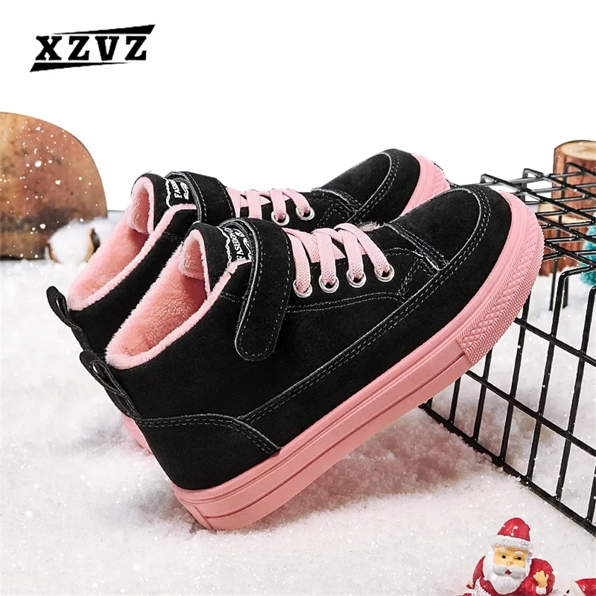 XZVZ Kids Boots Boys Girls Winter Keep Warm High Quality Children's Shoes Outdoor Adventure Slip Resistant Cold 220222
