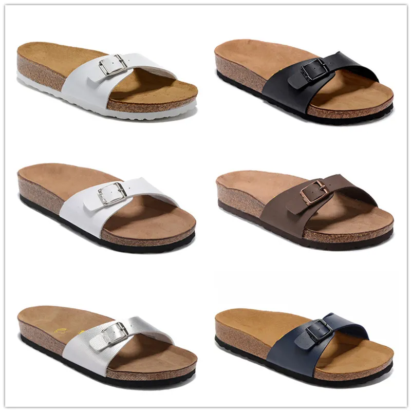 Madrid High Quality Cork slippers Slides Beach Sandals Man Woman fashion luxury designer Slipper Flip Flops Flat sandals Casual shoes Size 34-47