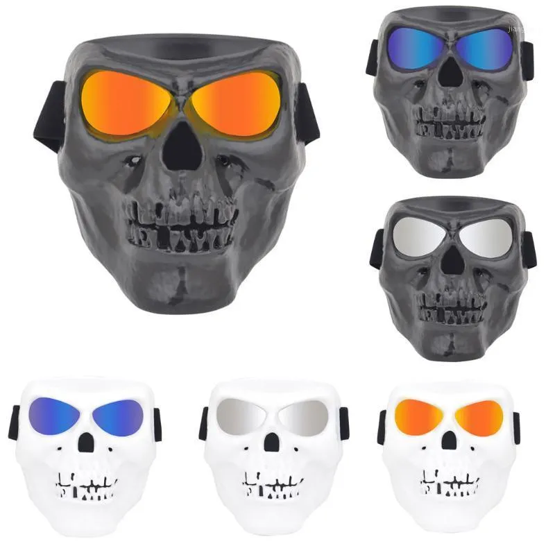 Protective Skull Motorcycle Unsex Mask Saliva Full Cover Splashing With Glasses Cycling Caps & Masks