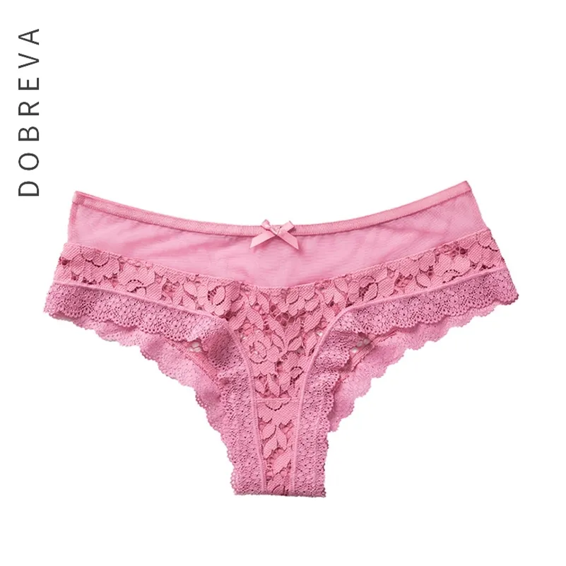 Dobreva Mulheres Floral Lace Underwear Sexy Mesh Hipster Calcinha 201112