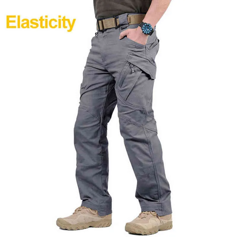 IX9 City Tactical Cargo Pants Men Combat SWAT Army Military Pants Cotton Many Pockets Stretch Flexible Man Casual Trousers Size H1223