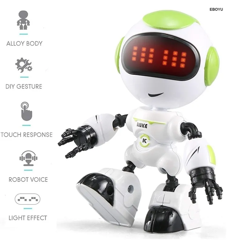 JJRC R8 Luke Akıllı Robot Dokunmatik Kontrol DIY Jest Konuşma Akıllı Mini RC Robot Hediye Oyuncak 201211